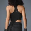 Alosoft geribbelde Revelation-tanktop – Zwart