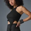 Alosoft geribbelde Revelation-tanktop – Zwart