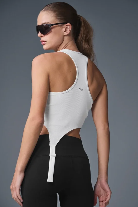 Alosoft geribbelde Revelation-top - Wit