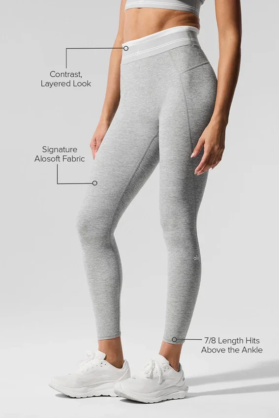 Alosoft High-Waist 7/8 Better Together Legging – Athletic Heather Grey