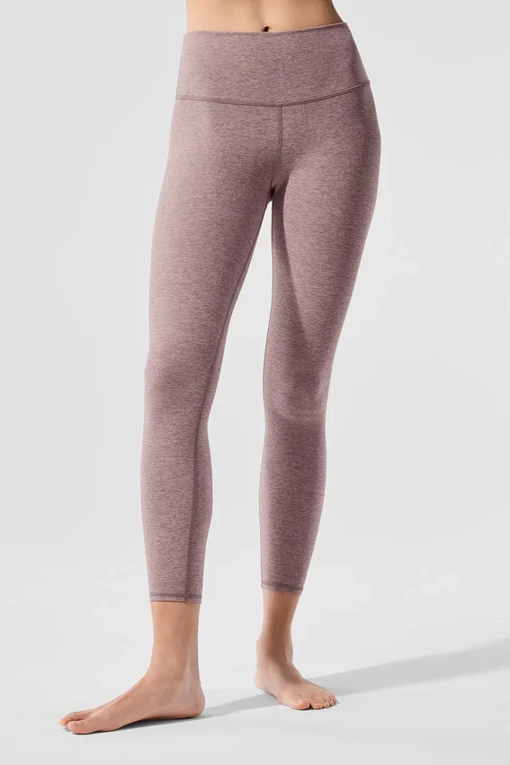 Alosoft High-Waist 7/8 Highlight-Legging - Donkerroze Quartz Heather