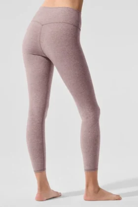 Alosoft High-Waist 7/8 Highlight-Legging – Donkerroze Quartz Heather