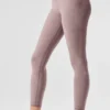 Alosoft High-Waist 7/8 Highlight-Legging - Donkerroze Quartz Heather