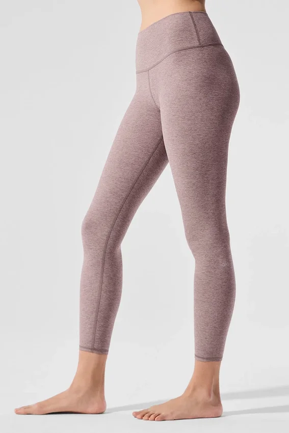 Alosoft High-Waist 7/8 Highlight-Legging - Donkerroze Quartz Heather
