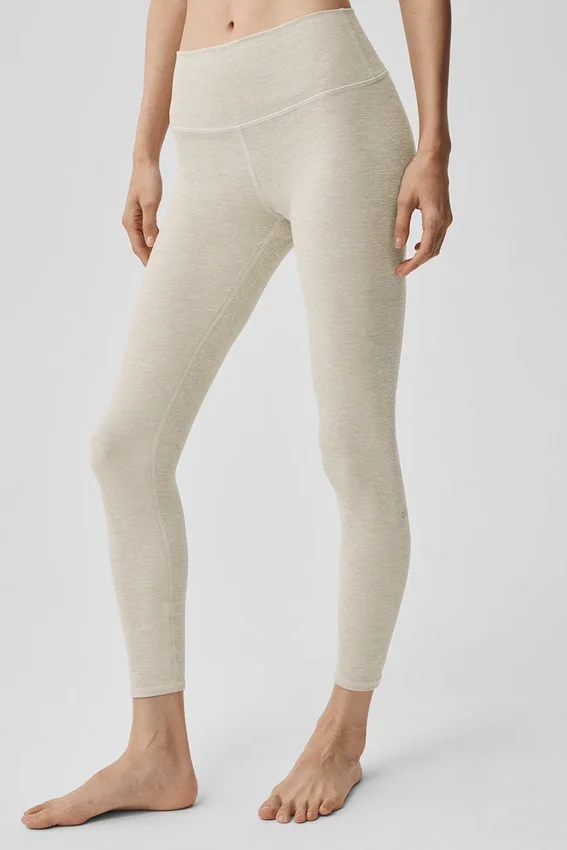 Alosoft High-Waist 7/8 Highlight-Legging - Oatmeal Heather