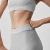 Alosoft High-Waist 7/8 Relay Legging - Athletic Heather Grey/White