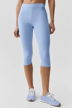 Alosoft High-Waist Iconic 90's capri – Licht Provence-blauw