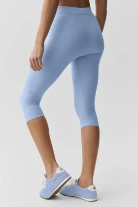 Alosoft High-Waist Iconic 90’s capri – Licht Provence-blauw