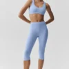 Alosoft High-Waist Iconic 90's capri – Licht Provence-blauw