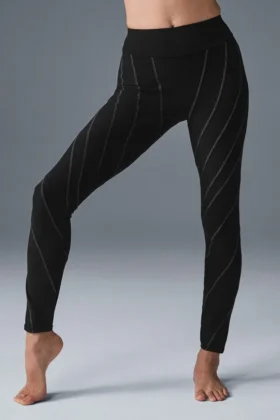 Alosoft High-Waist Sunray Legging - Zwart/Wit