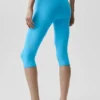 Alosoft Iconic 90's Capri met High-Waist – Azuurblauw