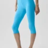 Alosoft Iconic 90's Capri met High-Waist – Azuurblauw