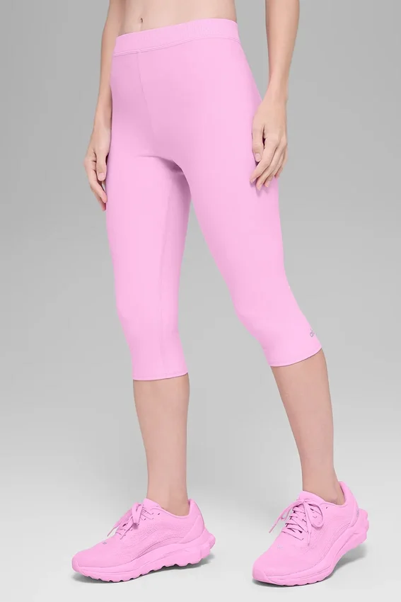 Alosoft Iconic 90's capri met High-Waist – Candy Heart Pink
