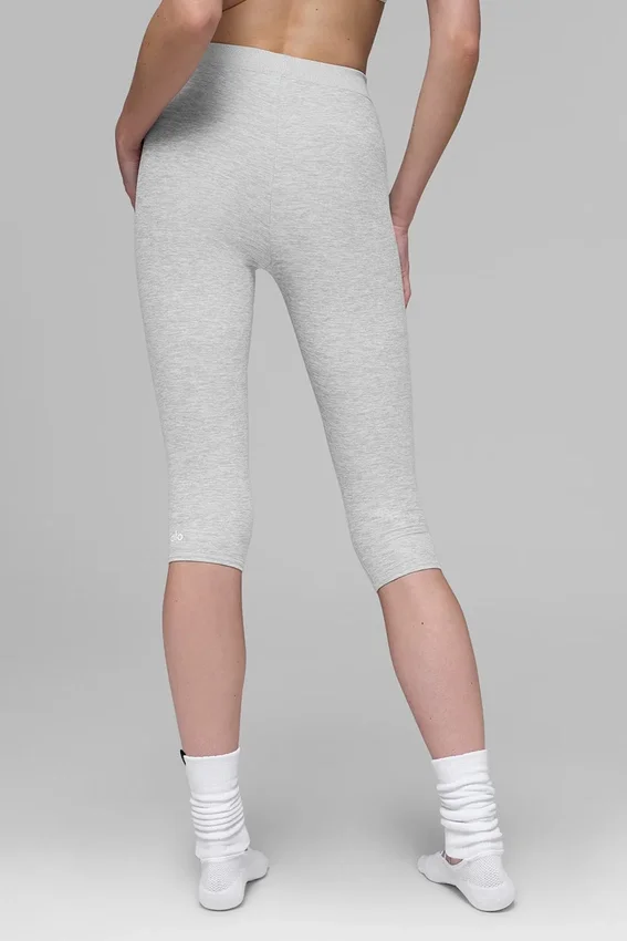 Alosoft Iconic 90's Capri met hoge taille - Athletic Heather Grey
