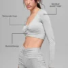 Alosoft Intuition-bh met lange mouwen - Athletic Heather Grey