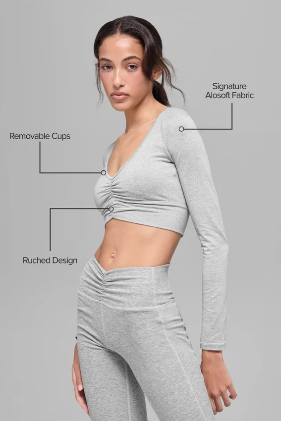 Alosoft Intuition-bh met lange mouwen - Athletic Heather Grey