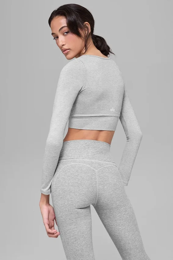 Alosoft Intuition-bh met lange mouwen - Athletic Heather Grey
