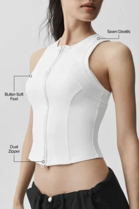 Alosoft Level up Full Zip Top – Wit