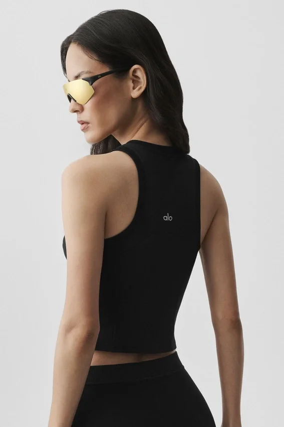 Alosoft Level up Full Zip Top - Zwart