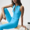 Alosoft Level Up-top met volledige rits - azuurblauw
