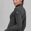 Alosoft Rapid-trui met halve rits - Anthracite