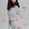 Alosoft Sincere getailleerd jasje - Athletic Heather Grey