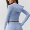 Alosoft Sincere getailleerde jas – Licht Provence-blauw