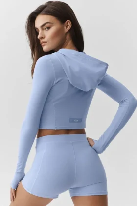 Alosoft Sincere getailleerde jas – Licht Provence-blauw