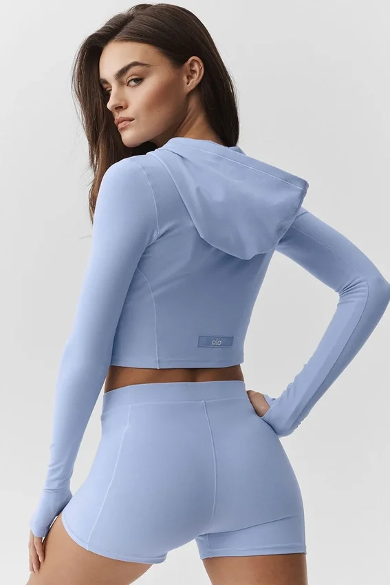 Alosoft Sincere getailleerde jas – Licht Provence-blauw