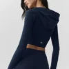 Alosoft Sincere getailleerde jas - marineblauw