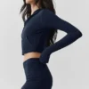 Alosoft Sincere getailleerde jas - marineblauw