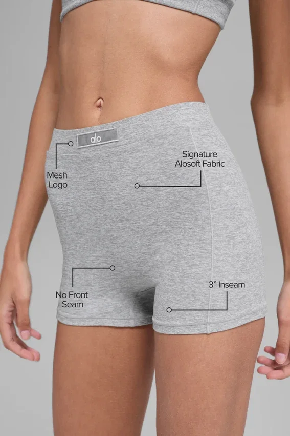 Alosoft Sincere Micro Korte broek - Athletic Heather Grey