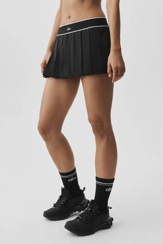 Amp It Up-tennisrok met lage taille - Zwart
