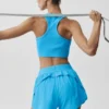 Aspire-tanktop - Azuurblauw/Wit