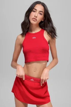 Aspire-tanktop - felrood/wit