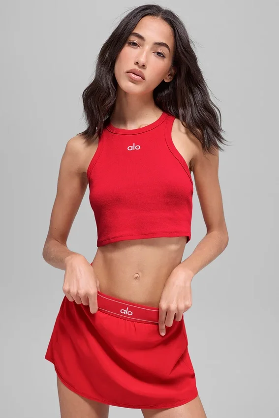 Aspire-tanktop - felrood/wit