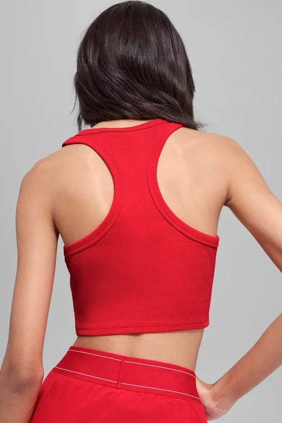 Aspire-tanktop - felrood/wit