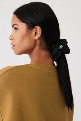 Bead It oversized scrunchie – Zwart