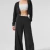Breezy broek met wijde pijpen (lang) - Zwart