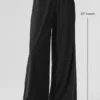 Breezy broek met wijde pijpen (lang) - Zwart