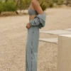 Breezy Wide Leg Broek (Regular) - Lunar Grey