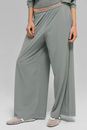 Breezy Wide Leg Broek (Regular) – Lunar Grey