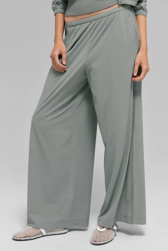 Breezy Wide Leg Broek (Regular) - Lunar Grey