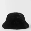 Buckethoed met imitatiebont 'Starstruck' - Zwart