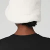 Buckethoed van imitatiebont - Ivory