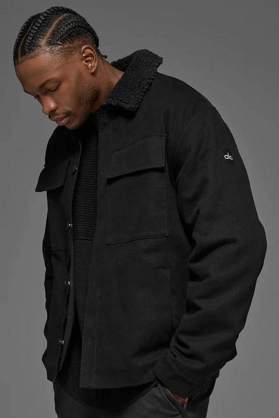 Canvas Utility Shacket - Zwart