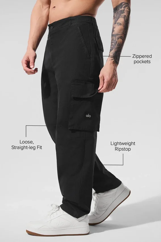 Cargo-broek van ripstop - Zwart