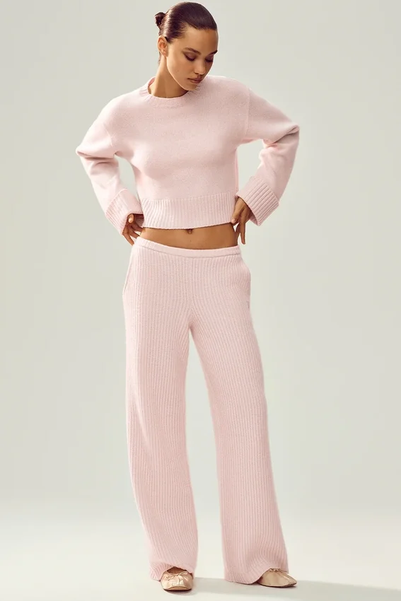 Cashmere Embrace-trui - Frosted Pink