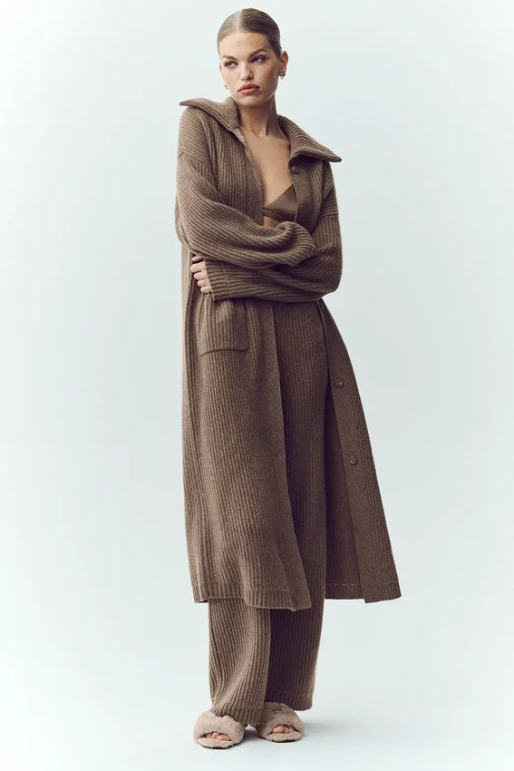 Cashmere Northstar lang vest - Alpine Cocoa Heather
