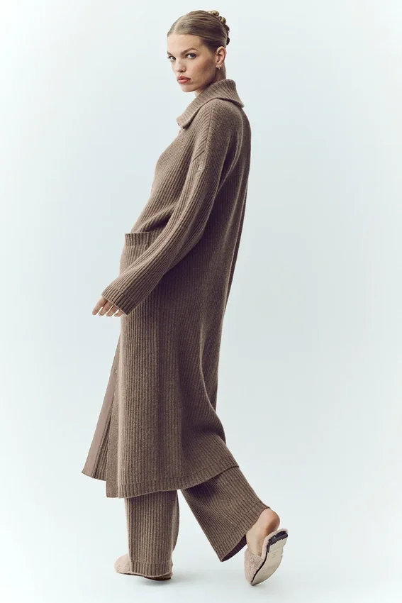 Cashmere Northstar lang vest - Alpine Cocoa Heather